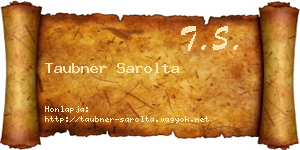 Taubner Sarolta névjegykártya